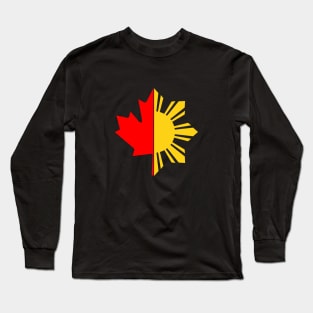 Filipino Sun and Stars Pinoy Canadian decal Long Sleeve T-Shirt